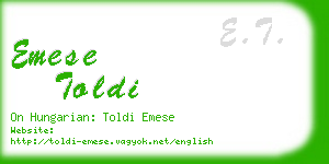 emese toldi business card